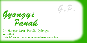 gyongyi panak business card