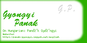 gyongyi panak business card